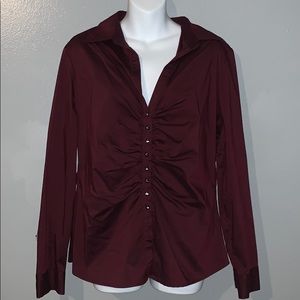 NY&CO button down maroon blouse